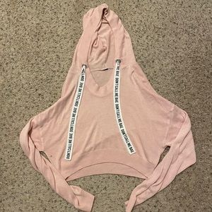 pink cropped sweater